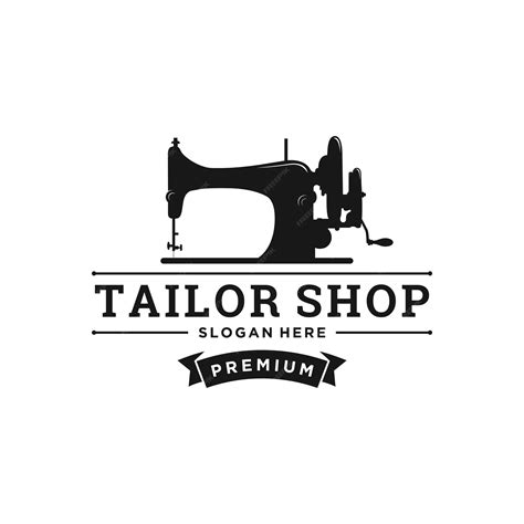 Premium Vector | Vintage tailor shop logo design