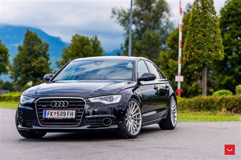 audi a6, Cars, Black, Sedan, Vossen, Wheels Wallpapers HD / Desktop and Mobile Backgrounds