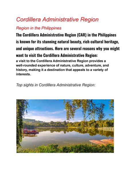 Cordillera Administrative Region - Here are several reasons why you might want to visit the ...