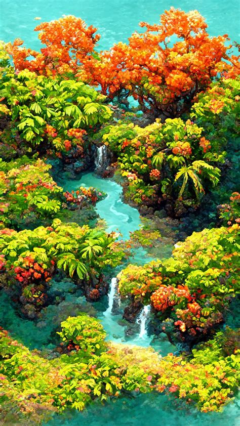 Premium Photo | Pixel art landscape with tropics area for game design 3d illustration