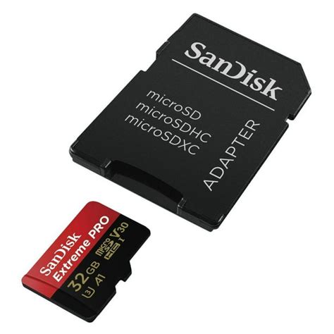 SanDisk Extreme PRO MicroSDHC Memory Card Plus SD Adapter up to 100 MB/s 32GB - Walmart.com ...