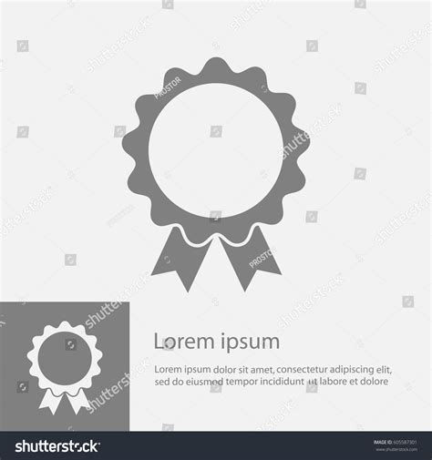 Badge Ribbons Icon Vector Stock Vector (Royalty Free) 605587301 | Shutterstock