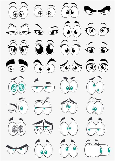 Elements Collection PNG Transparent, Cartoon Eye Collection Element, Eyes Clipart, Big Eyes ...