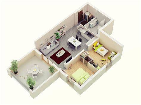 Perfect 2 Bedroom House Floor Plan Design 3D Top Rated – New Home Floor Plans