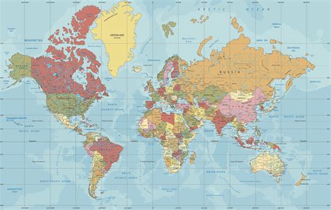 World Political Map Mercator