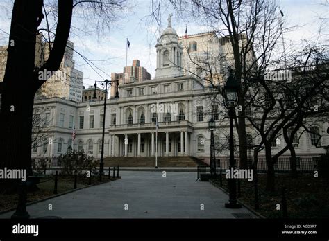 City Hall in City Hall Park new york city new york USA Stock Photo - Alamy