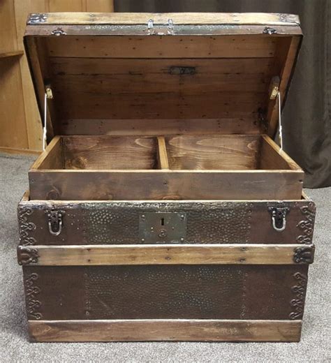 DIY Toy Box Treasure Chest from Antique Steamer Trunk