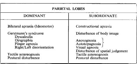 Assessment of Parietal Lobe Function in Hemiplegia | Semantic Scholar