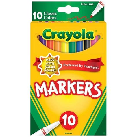 Crayola 10ct Kids Fine Line Markers Classic Colors : Target