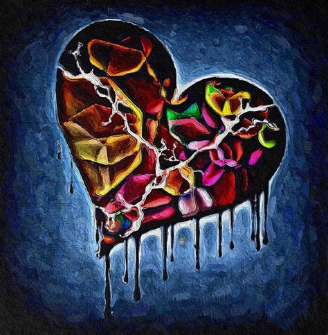 Broken Heart Painting by Anas Afash | Pixels