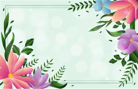 Premium Vector | Nature spring floral background design