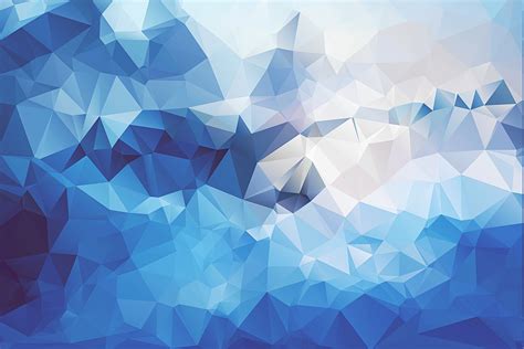 Wallpaper : digital art, abstract, sky, artwork, low poly, symmetry, blue, triangle, pattern ...