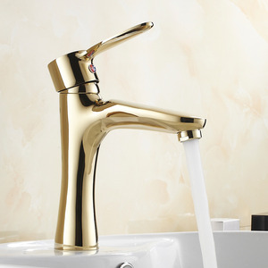 Cheap Antique Gold Copper Bathroom Sink Faucet