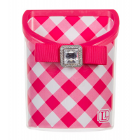 Magnetic Locker Bin Pink Gingham