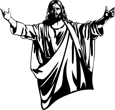 Jesus Christ Clip Art Black and White