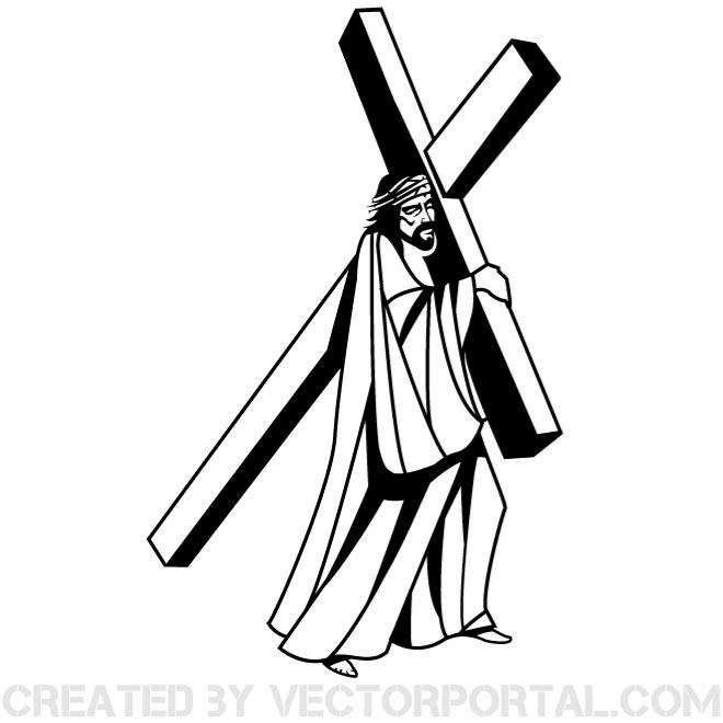 Pictures of Jesus Christ Carrying the Cross Clip Art