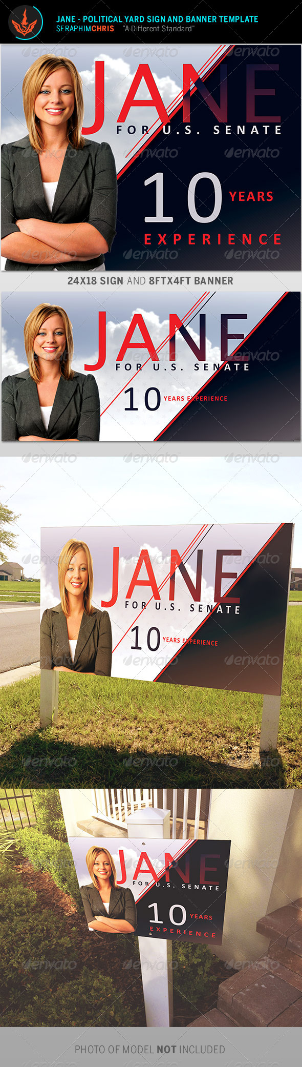 Political Yard Sign Templates