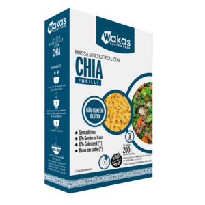 Massa Wakas Multicereal com Chia Fusilli 