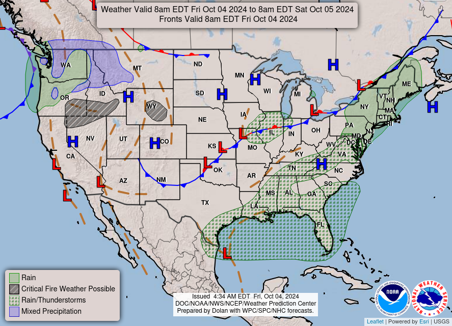 National Forecast map