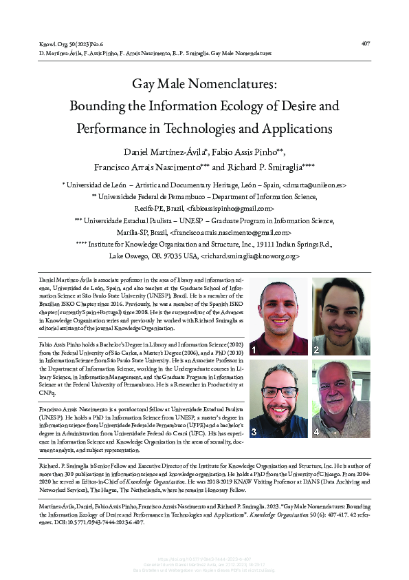 First page of “Gay Male Nomenclatures: Bounding the Information Ecology of Desire and Performance in Technologies and Applications”