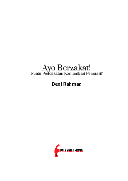 First page of “Ayo berzakat suatu pendekatan komunkasi persuasif”