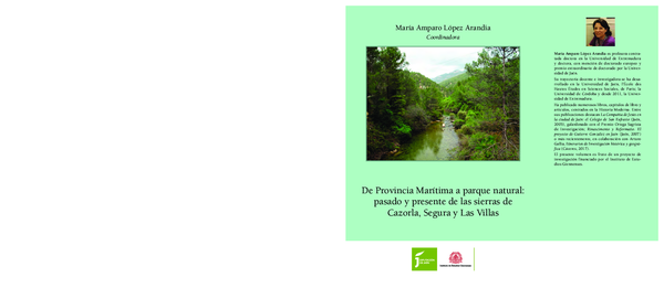 First page of “De Provincia Marítima a Parque Natural: pasado y presente de las sierras de Cazorla, Segura y Las Villas”