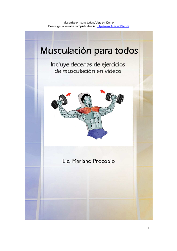 First page of “Musculacion para todos demo”