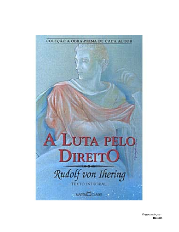 First page of “A Luta pelo Direito”