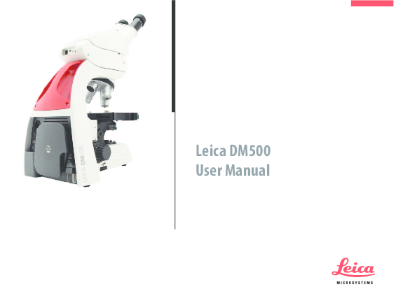 First page of “Leica DM500 User Manual”