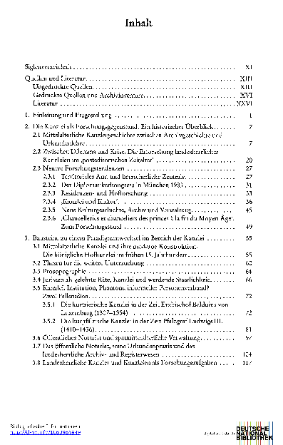 First page of “Kanzler und Kanzleien im Spätmittelalter. Eine Histoire croisée fürstlicher Administration im Südwesten des Reiches”