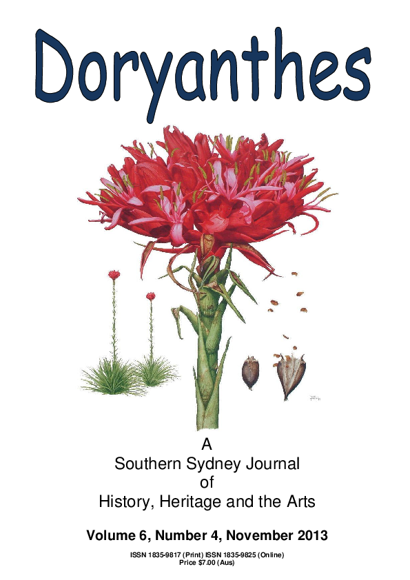 First page of “Doryanthes November 2013”