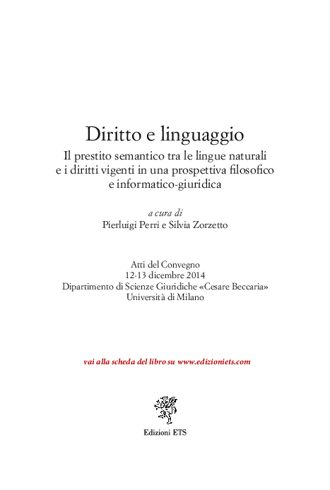 First page of “Diritto e linguaggio”