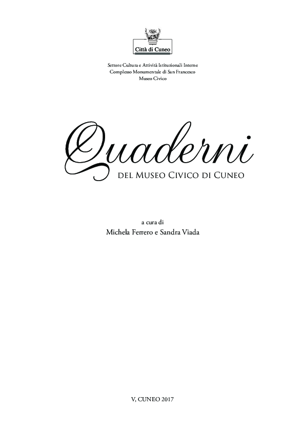 First page of “Arcà Andrea 2017. Livio Mano e l’arte rupestre nelle Alpi occidentali: un percorso, una ricerca”