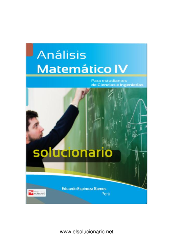 First page of “Solucionario Analisis Matematico IV”