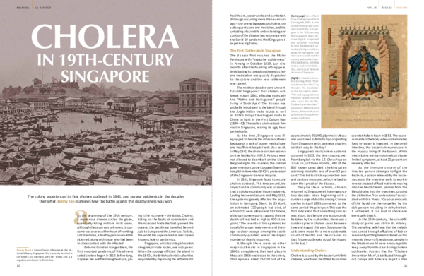 First page of “Cholera in 19th Century Singapore”