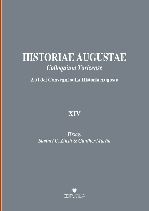 First page of “HISTORIAE AUGUSTAE. Colloquium Turicense  Atti dei Convegni sulla Historia Augusta”