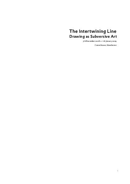 First page of “The Intertwining Line: Drawing as Subversive Art”