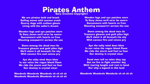 Pirates Anthem Song