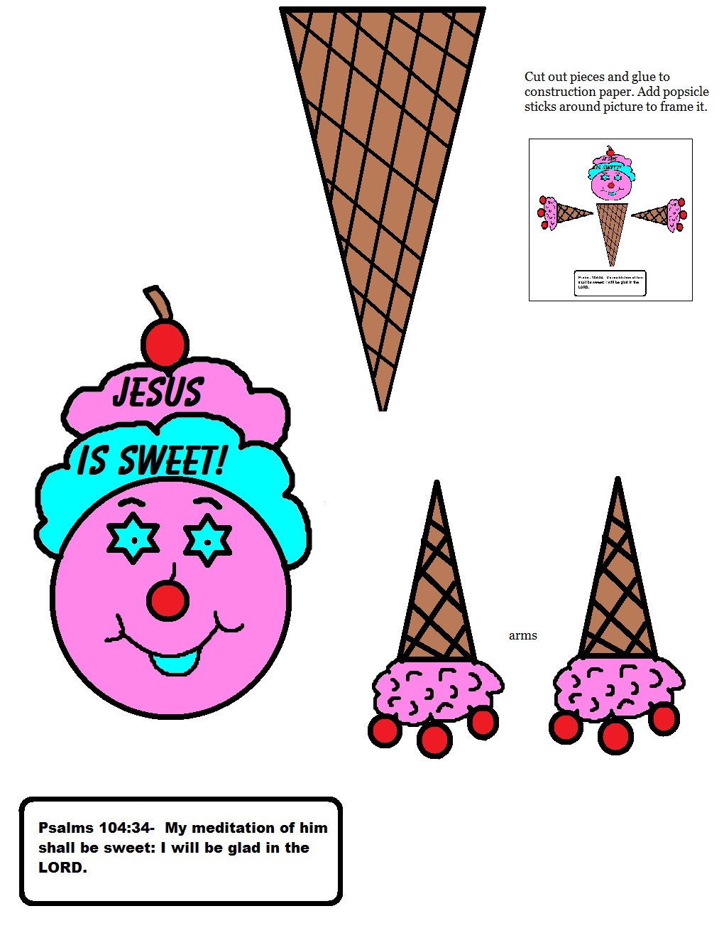 Printable Cut Out Ice Cream Cone Template