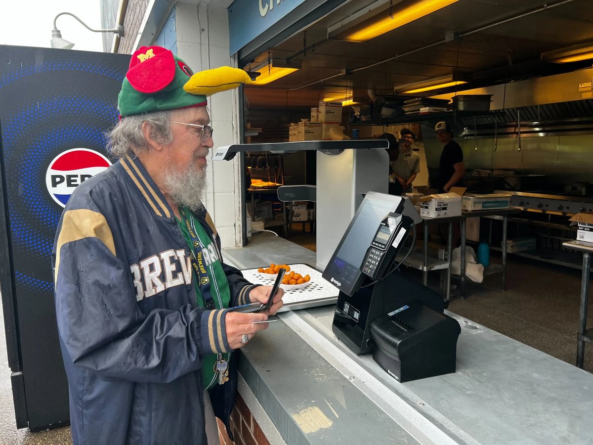 Diehard Mallards fan buys snacks