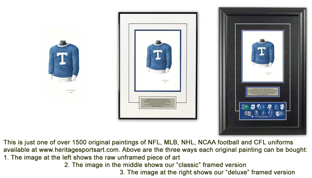 Original NFL, MLB, NHL, NCAA and CFL artwork for sale