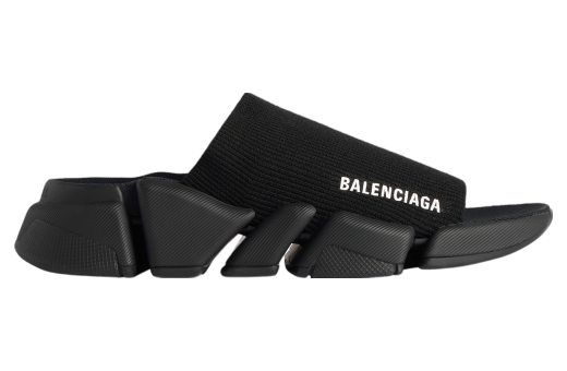 Balenciaga Speed 2.0 Recycled Knit Slide Sandal WMNS Black