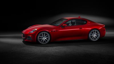 Maserati GranTurismo Trofeo, Luxury sports cars, Dark background, Red cars, Dark red