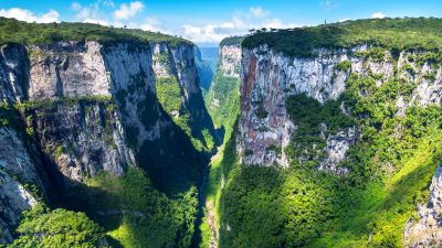 Itaimbezinho, Canyon, Rio Grande do Sul, Brazil, Landscape, Sunny day, Aparados da Serra National Park, 5K