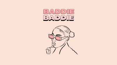 Baddie, Girly backgrounds, Fearless, Edgy, Attitude, Bold, 5K, Misty rose background, Simple