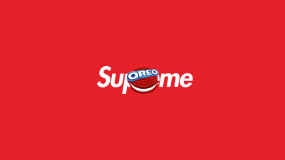 Cookies, Supreme, Oreo, Red background, Simple