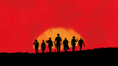 Red Dead Redemption 2, PC Games, PlayStation 4, Xbox One, Rockstar Games, Red background, Western