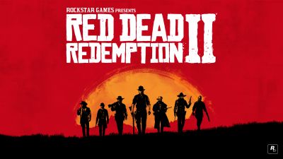 Red Dead Redemption 2, Rockstar Games, Red background, PC Games, PlayStation 4, Xbox One