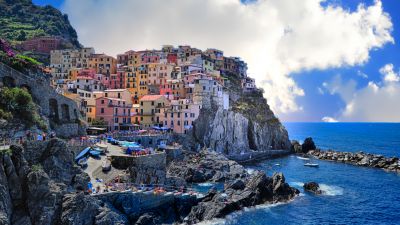 Manarola, Cinque Terre, Ligurian Sea, Italy, Daytime