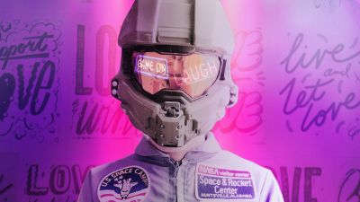 Astronaut, Pink, NASA, Space suit, Neon, 